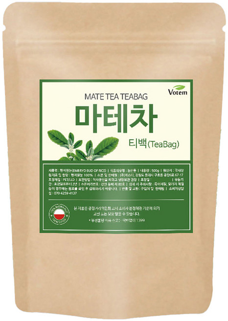 VOTEM 마테차 삼각 티백차, 1.2g, 100개입, 1개
