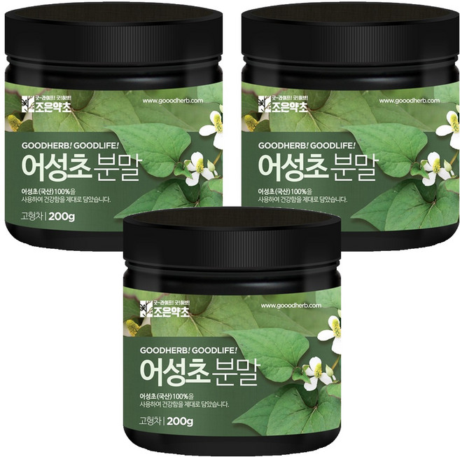 조은약초 프리미엄 어성초 분말, 3개, 200g