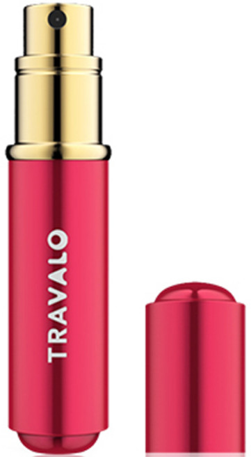 트라발로 로마 펌핑식 충전 휴대용 향수공병 5ml, 레드, 1개