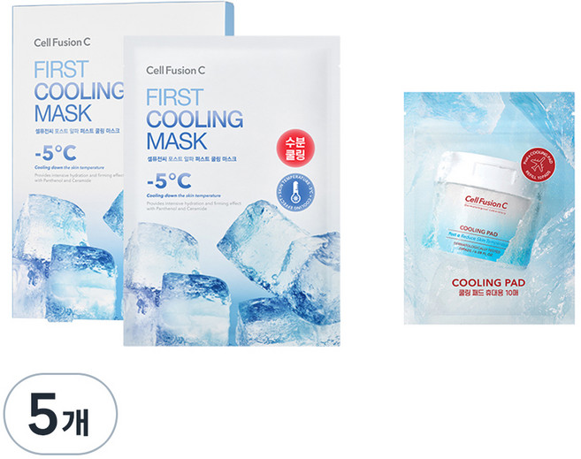 셀퓨전씨 포스트알파 퍼스트 쿨링 마스크 5p + 쿨링패드 10p, 5개