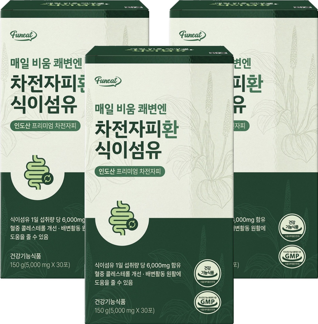 퍼니트 매일 비움 쾌변엔 차전자피환 식이섬유 30p, 150g, 3개