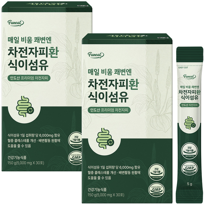 퍼니트 매일 비움 쾌변엔 차전자피환 식이섬유 30p, 150g, 2개