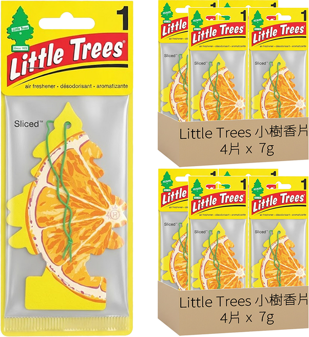 Little Trees 小樹香片 香氛卡, 沁橘, 7g, 8片