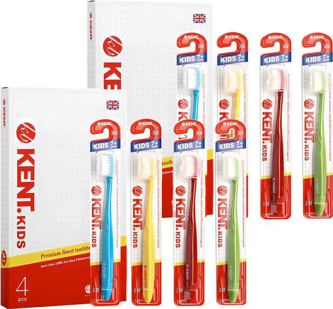 켄트 어린이용 칫솔 4종 + 위생캡 4p 세트, 2세트, 4개입