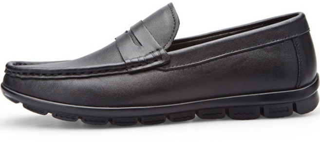 VONIN 남성용 천연소가죽 모카 콜프 페니로퍼 캐주얼화 ZG