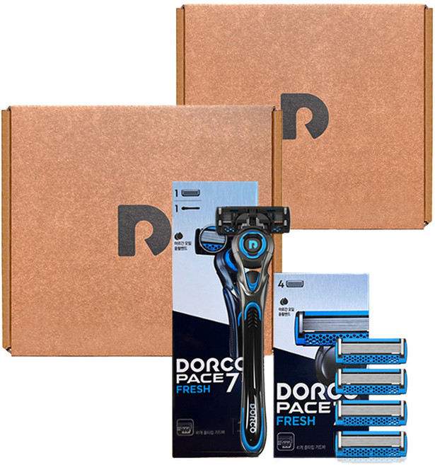 도루코 페이스 7 II 프레쉬 면도기세트, 면도기 + 면도날 5p, 2세트