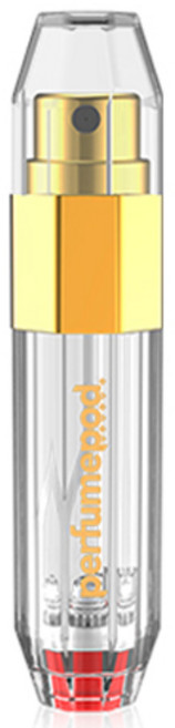 트라발로 퍼퓸팟 크리스탈 펌핑식 충전 휴대용 향수공병 5ml, 골드, 1개