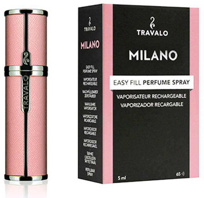 트라발로 밀라노 펌핑식 충전 휴대용 향수공병 5ml, 핑크, 1개