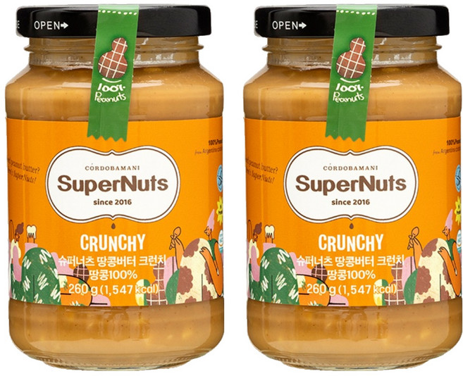 顆粒花生醬, 260g, 2個