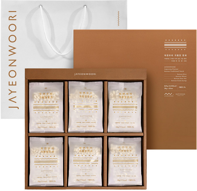 자연우리 가평잣 한과 선물세트, 840g, 1세트