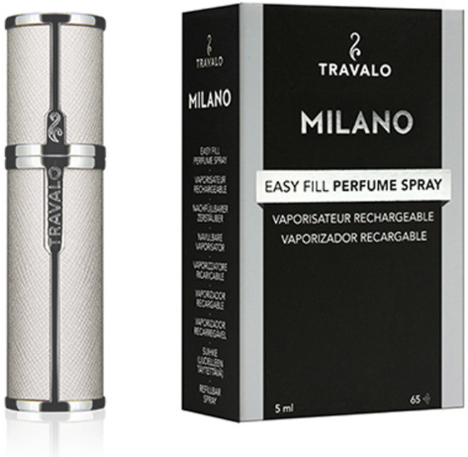 트라발로 밀라노 펌핑식 충전 휴대용 향수공병 5ml, 화이트, 1개