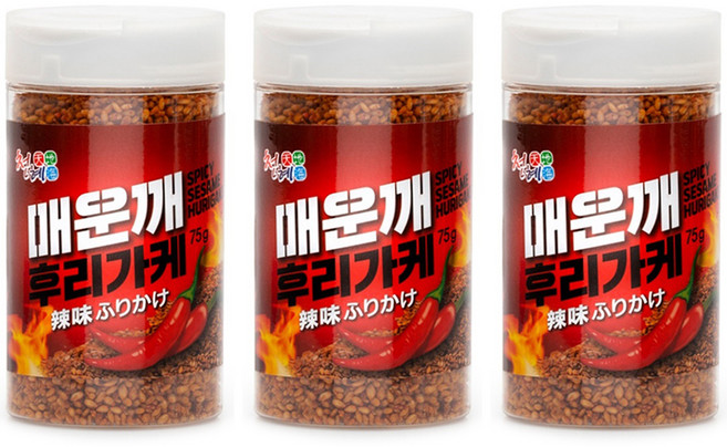 천혜식품 매운깨 후리가케, 75g, 3개