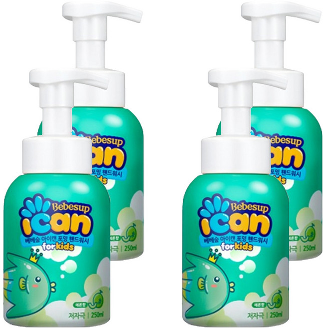 아이캔 베베숲 포밍 핸드워시 메론향, 250ml, 4개