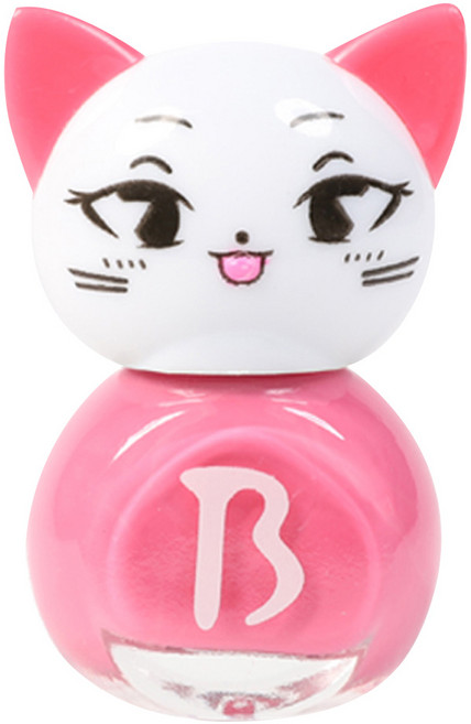 Bablie 兒童美甲 貓咪可撕拉指甲油 親水性 無刺激性 超顯色高光澤, 粉色, 4ml, 1瓶