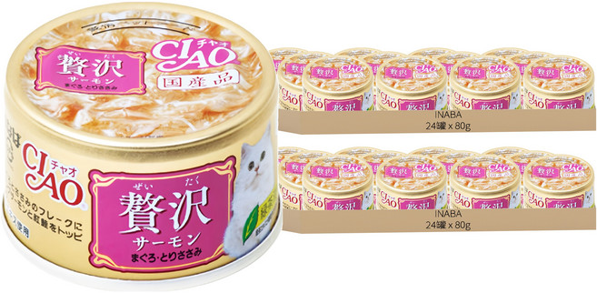 INABA CIAO 啾嚕 奢華系列 豪華罐 A-143, 80g, 48罐