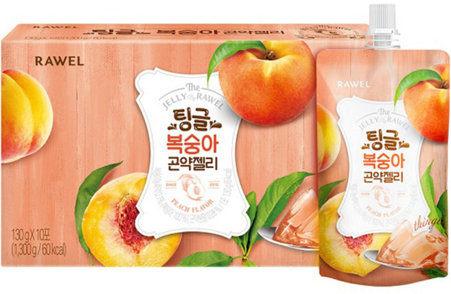 팅글 복숭아 곤약젤리 10개입, 1.3kg, 1개