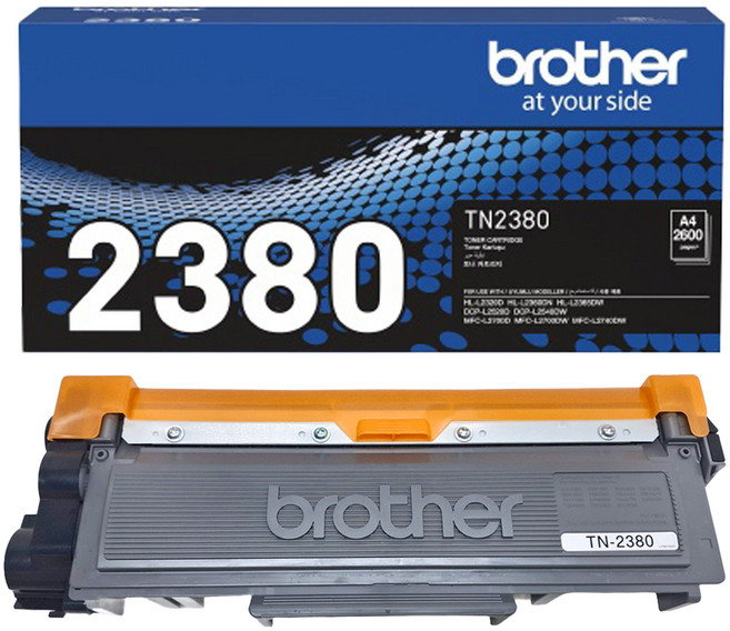 brother 兄弟牌 原廠高容量黑色碳粉匣 TN-2380, 黑色, 1個