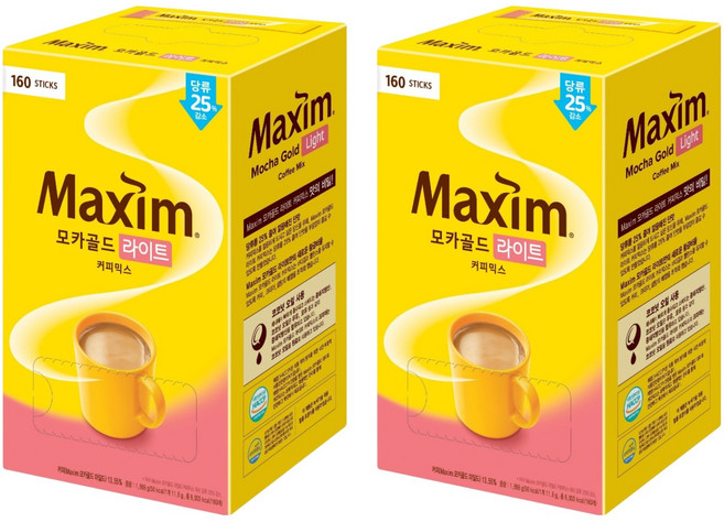 맥심 모카골드 라이트 커피믹스, 11.8g, 160개입, 2개