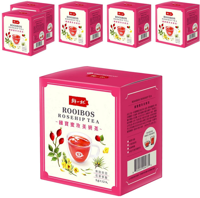 鮮一杯 國寶蜜玫美妍茶, 5g, 12包, 6盒