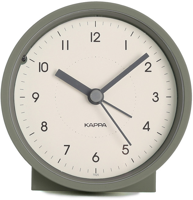 KAPPA 심플 무소음 알람시계 T925, 올리브그린
