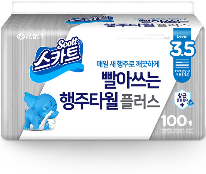 스카트 빨아쓰는 행주타월 플러스, 100개입, 1개
