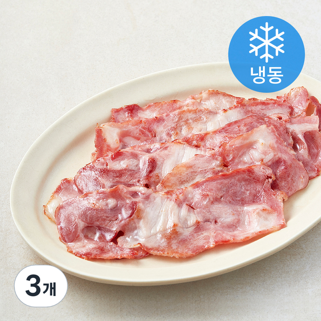 코주부 베이컨 스타일 슬라이스 (냉동), 1kg, 3개