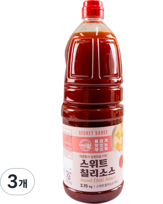 쿠즈락 스위트 칠리소스, 2.15kg, 3개