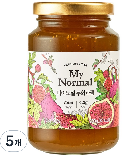 마이노멀 저당 무화과잼, 320g, 5개