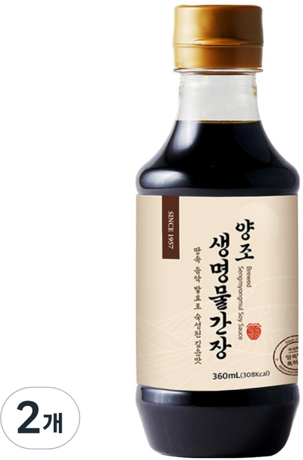 신앙촌 양조 생명물간장, 360ml, 2개