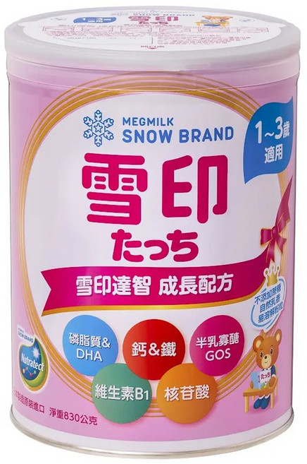 SNOW 雪印 TOUCH 達智 成長配方 1~3歲, 830g, 1罐
