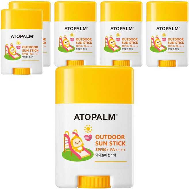 아토팜 유아용 야외놀이 선스틱 SPF50+ PA++++, 21g, 6개