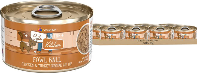 Cats in the Kitchen 貓罐, 鄉村雙雞丸, 90g, 24罐