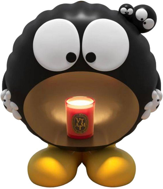 Rofancy 洛帆晞 可愛卡通系列 融蠟燈 圓圓小煤球 蠟燭香薰燈, 1個