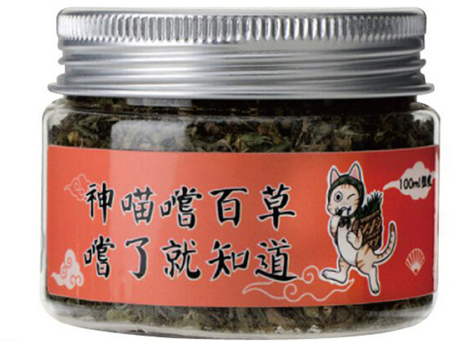 神喵嚐百草 頂級粗收貓草 罐裝貓草 貓咪愛吃 舒緩情緒, 100ml, 1罐