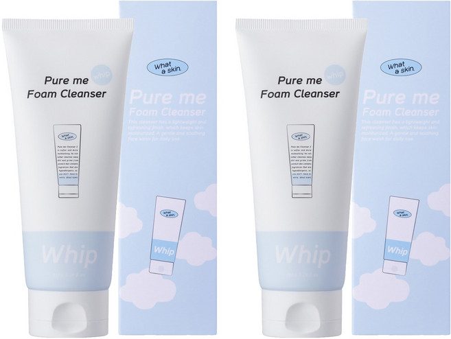 와더스킨 튜브형 퓨어미 휩 약알칼리성 클렌징폼, 2개, 150g