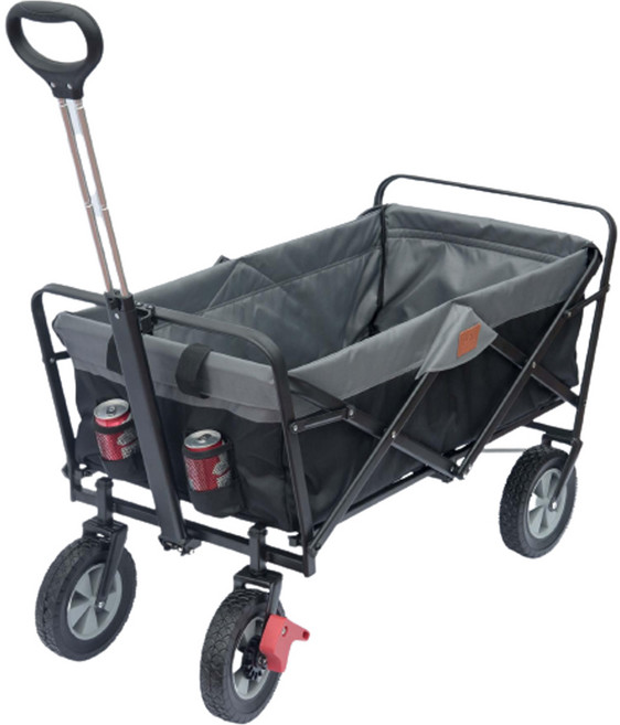 아웃도어포레스트 캠핑 폴딩 웨건 캠핑카트+보관용 가방 세트, 블랙, 1개