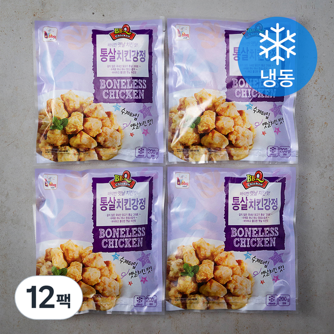 비비큐 통살 치킨강정 (냉동), 200g, 12팩