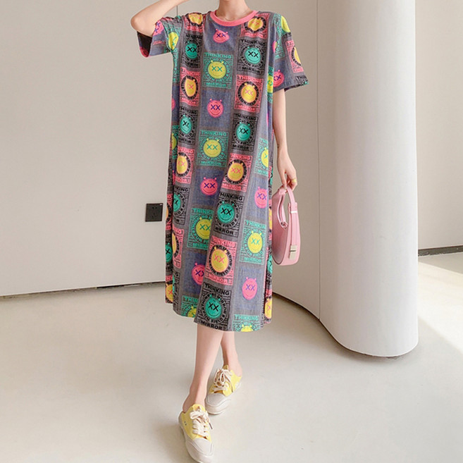 레몬소울 렐런 엑스마일 반팔 원피스 빅사이즈 포함