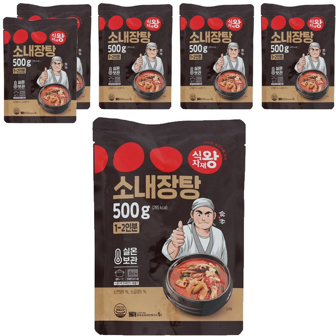 식자재왕 소내장탕, 500g, 6개
