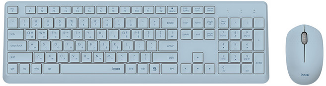 아이노트 무선 키보드 + 마우스 세트, KM730R, 더스티 블루, 일반형