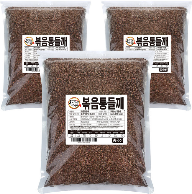 복이네먹거리 볶음 통들깨 중국산, 1kg, 3개