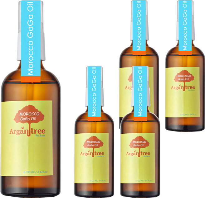 DR.GAGA 不黏手護色版摩洛哥堅果護髮油 輕浪漫, 100ml, 5瓶