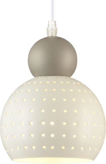 情境光影單吊燈, 白色+灰色, 1個