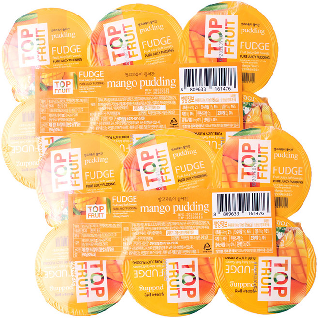 탑플룻 망고 푸딩 6개입, 690g, 2개