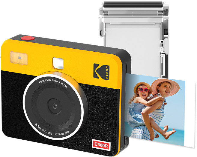 코닥 미니샷 3 레트로 즉석카메라 C300R + 카트리지 8매, C300R(옐로우), 1개