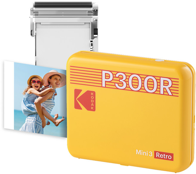 코닥 미니 3 레트로 포토프린터 휴대용, P300R, 옐로우