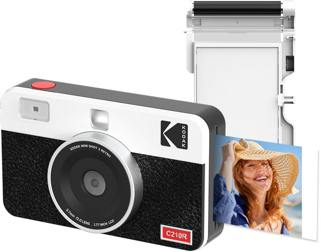 코닥 미니샷 2 레트로 즉석 카메라 C210R + 카트리지 8매, C210R(화이트), 1개