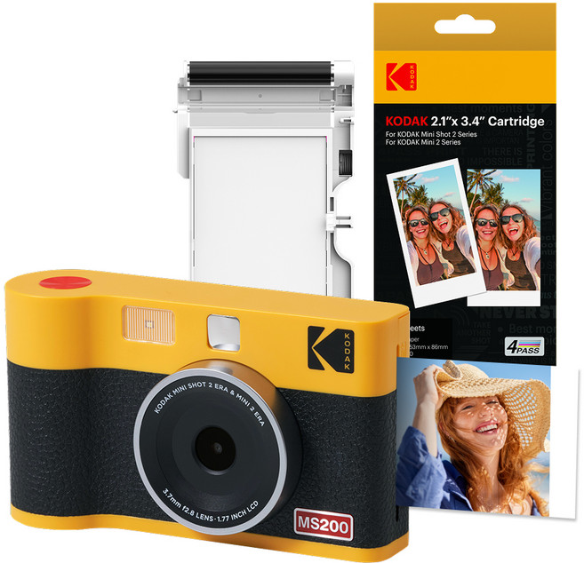 코닥 미니샷2 ERA 즉석카메라 MS200 + 카트리지 38p 옐로우, MS200(Yellow), 1세트