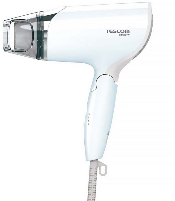 TESCOm 雙電壓負離子吹風機 1000-1500w, BID392TW, 白色