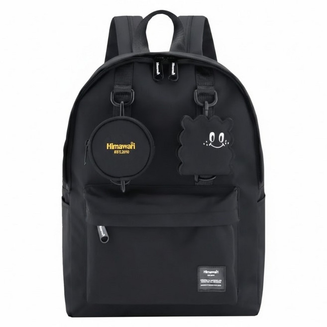 Himawari 超輕量筆電學生背包 附鑰匙圈 No.0422, 1個, 黑色